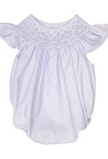 Sweet Dreams Cathy Purple Dot Pearl Smocked Bubble
