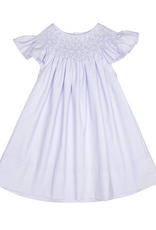 Sweet Dreams Cathy Purple Dot Pearl Smocked Dress
