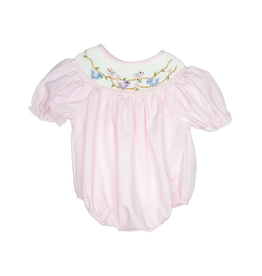 Sweet Dreams Birds Blossoms Pink Smocked Bubble