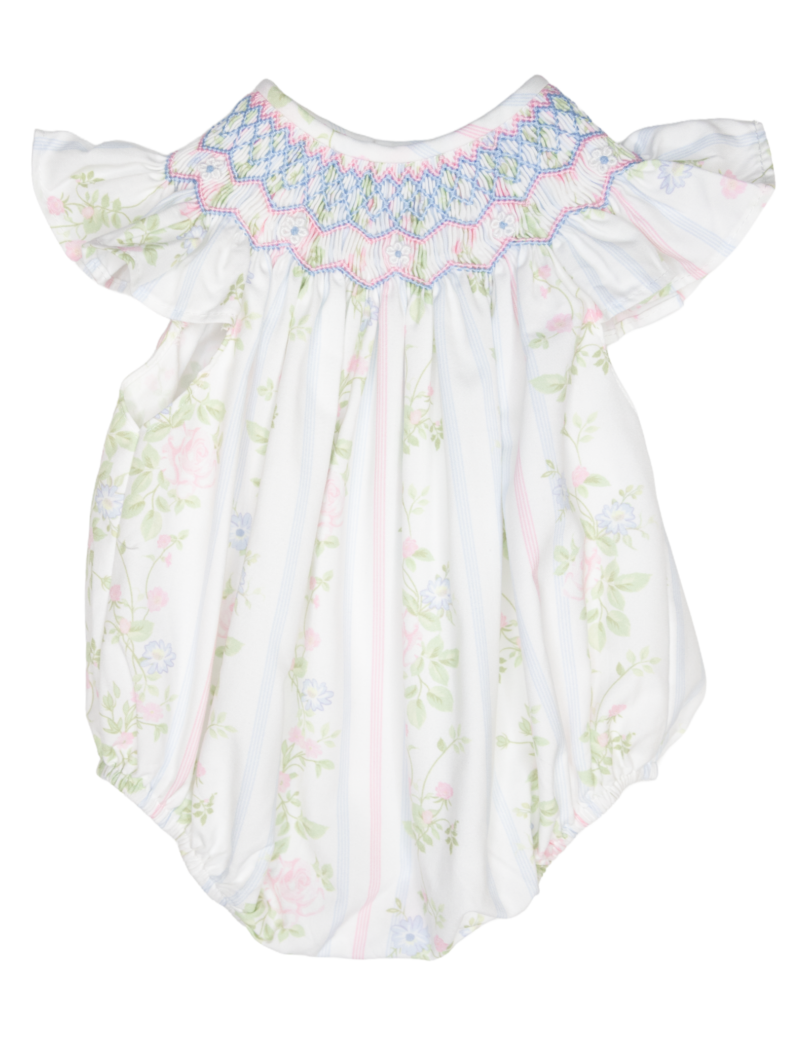Sweet Dreams Valerie Rose Vine Print Smocked Bubble