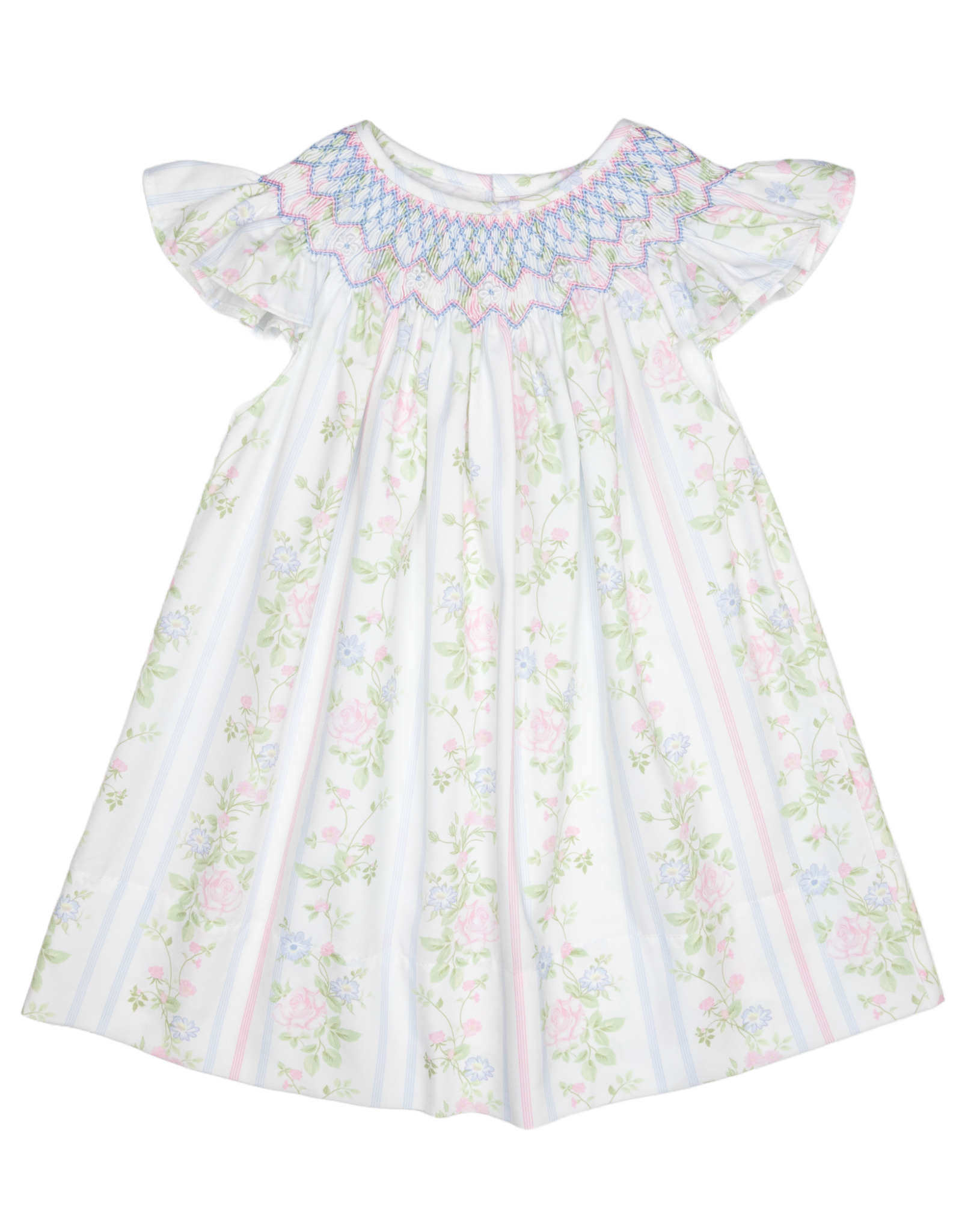 Sweet Dreams Valerie Rose Vine Print Smocked Dress