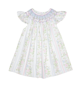 Sweet Dreams Valerie Rose Vine Print Smocked Dress