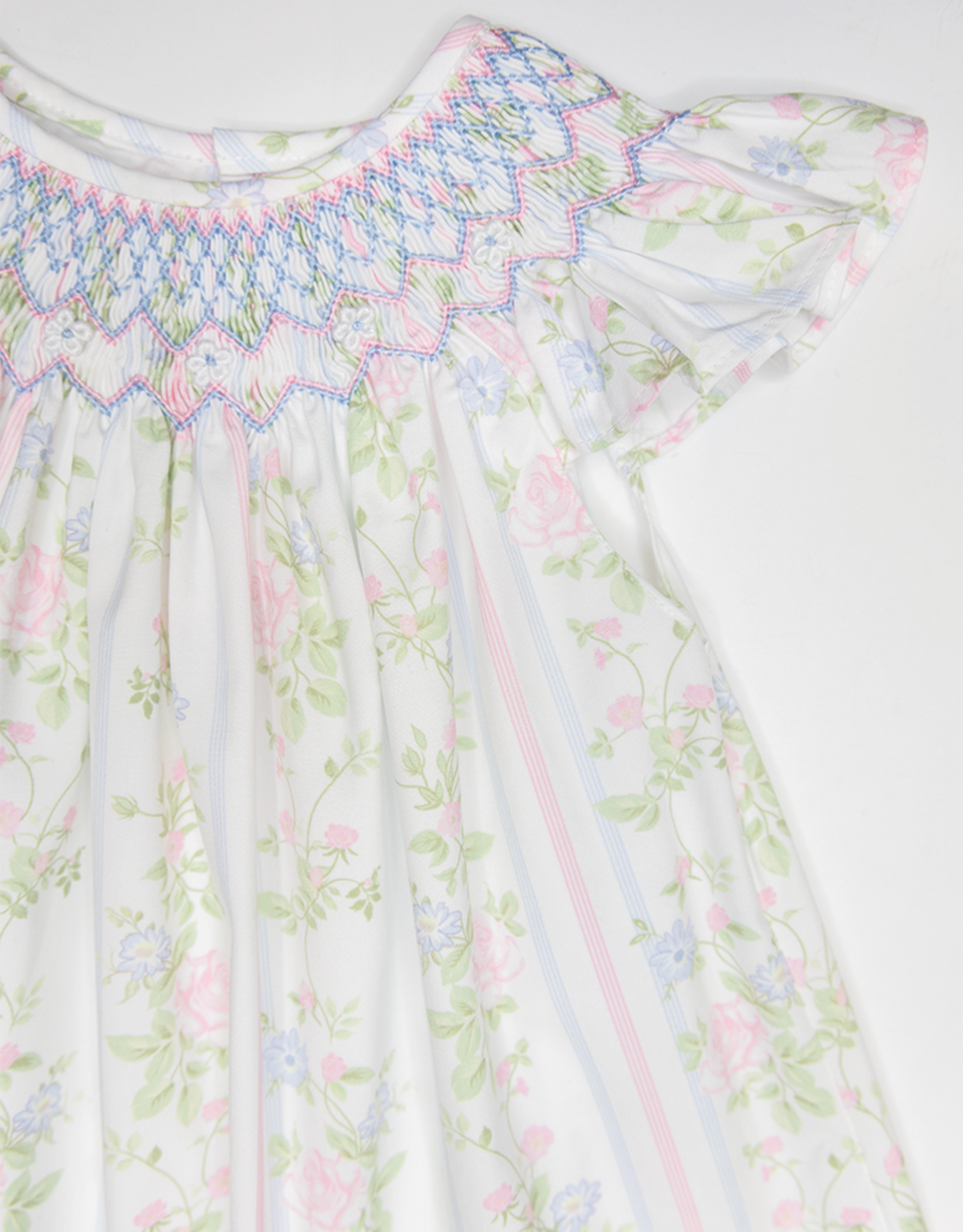 Sweet Dreams Valerie Rose Vine Print Smocked Dress