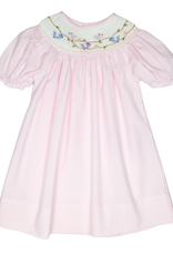 Sweet Dreams Birds Blossoms Pink Smocked Dress
