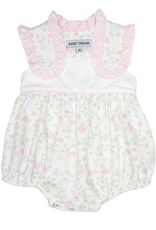 Sweet Dreams Pink Ruffle Shoulder Floral Bubble