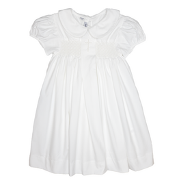 Sweet Dreams Maria White Cross Smocked Dress