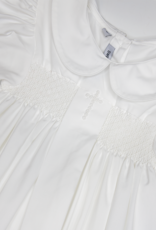 Sweet Dreams Maria White Cross Smocked Dress