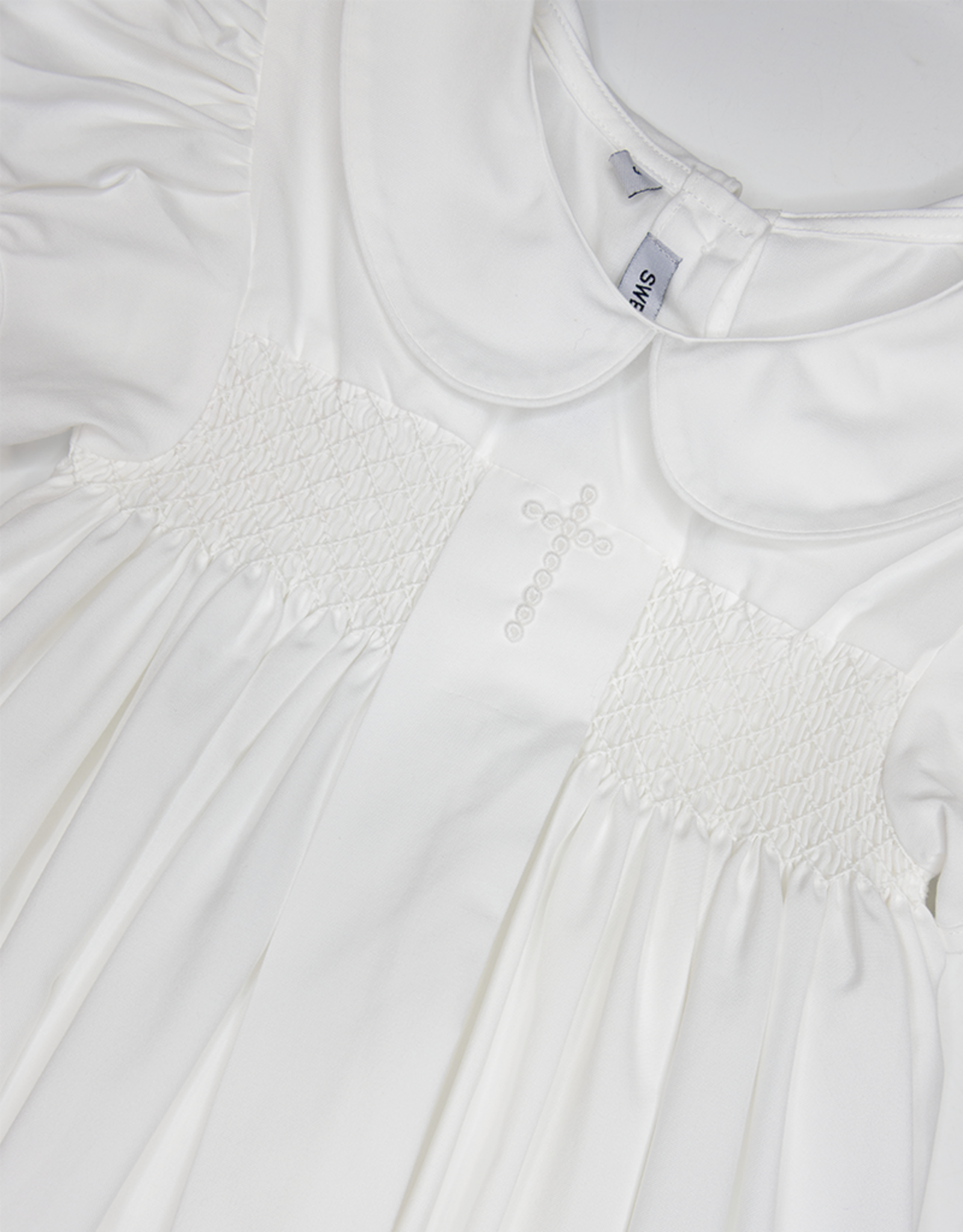 Sweet Dreams Maria White Cross Smocked Dress