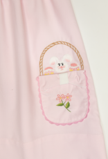Sweet Dreams Bunny Basket Pink Embroidered Dress