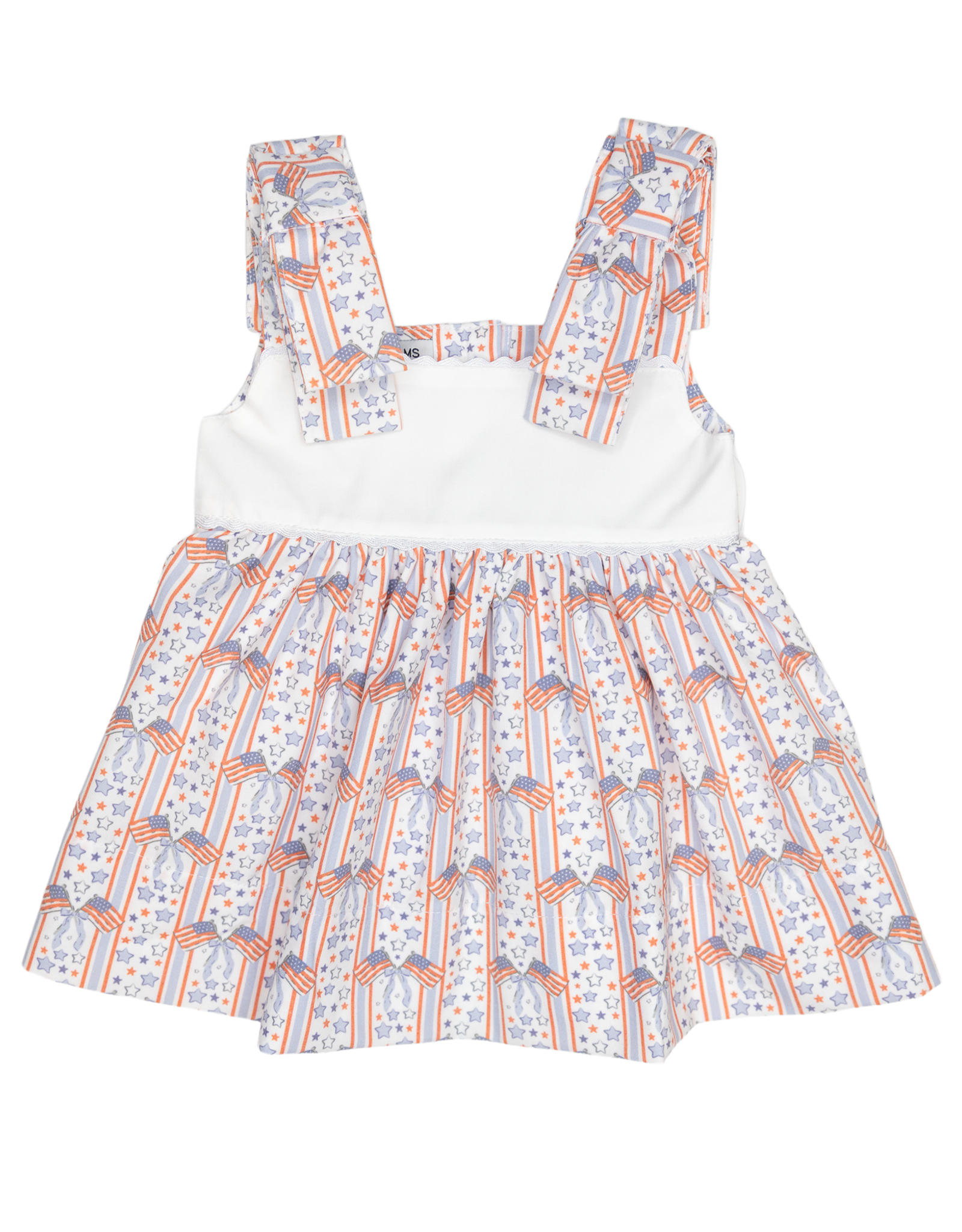 Sweet Dreams Patriotic Print Bow Shoulder Bloomer Set