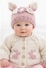 Huggalugs Bunny Cardigan Sweater PINK