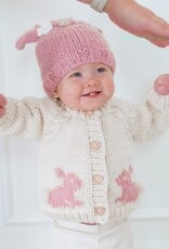 Huggalugs Bunny Cardigan Sweater PINK
