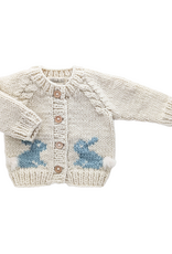Huggalugs Bunny Cardigan Sweater BLUE