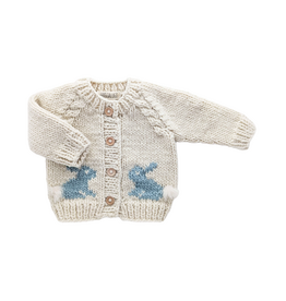 Huggalugs Bunny Cardigan Sweater BLUE