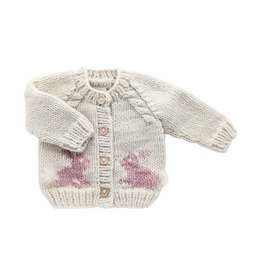 Huggalugs Bunny Cardigan Sweater PINK