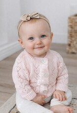 Huggalugs Heart Lace Cardigan Sweater BLUSH