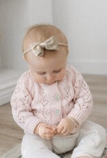 Huggalugs Heart Lace Cardigan Sweater BLUSH