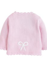 Little English LE Crochet Cardigan Pink Bow