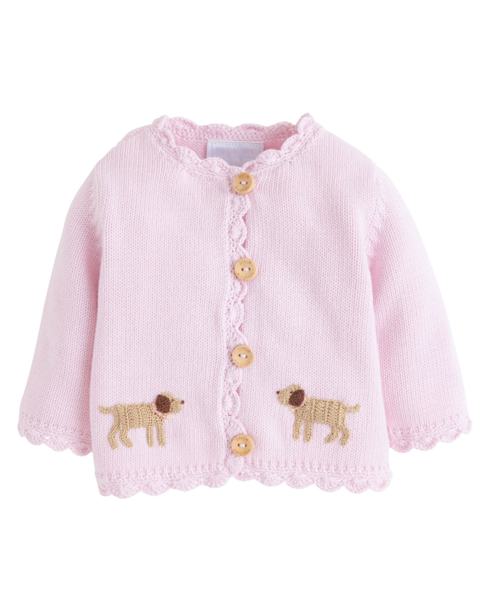 Little English LE Crochet Cardigan Pink Lab