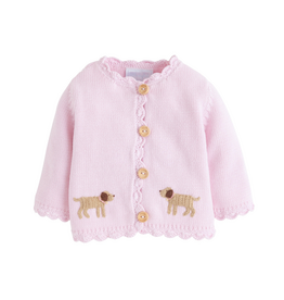Little English Crochet Cardigan Pink Lab