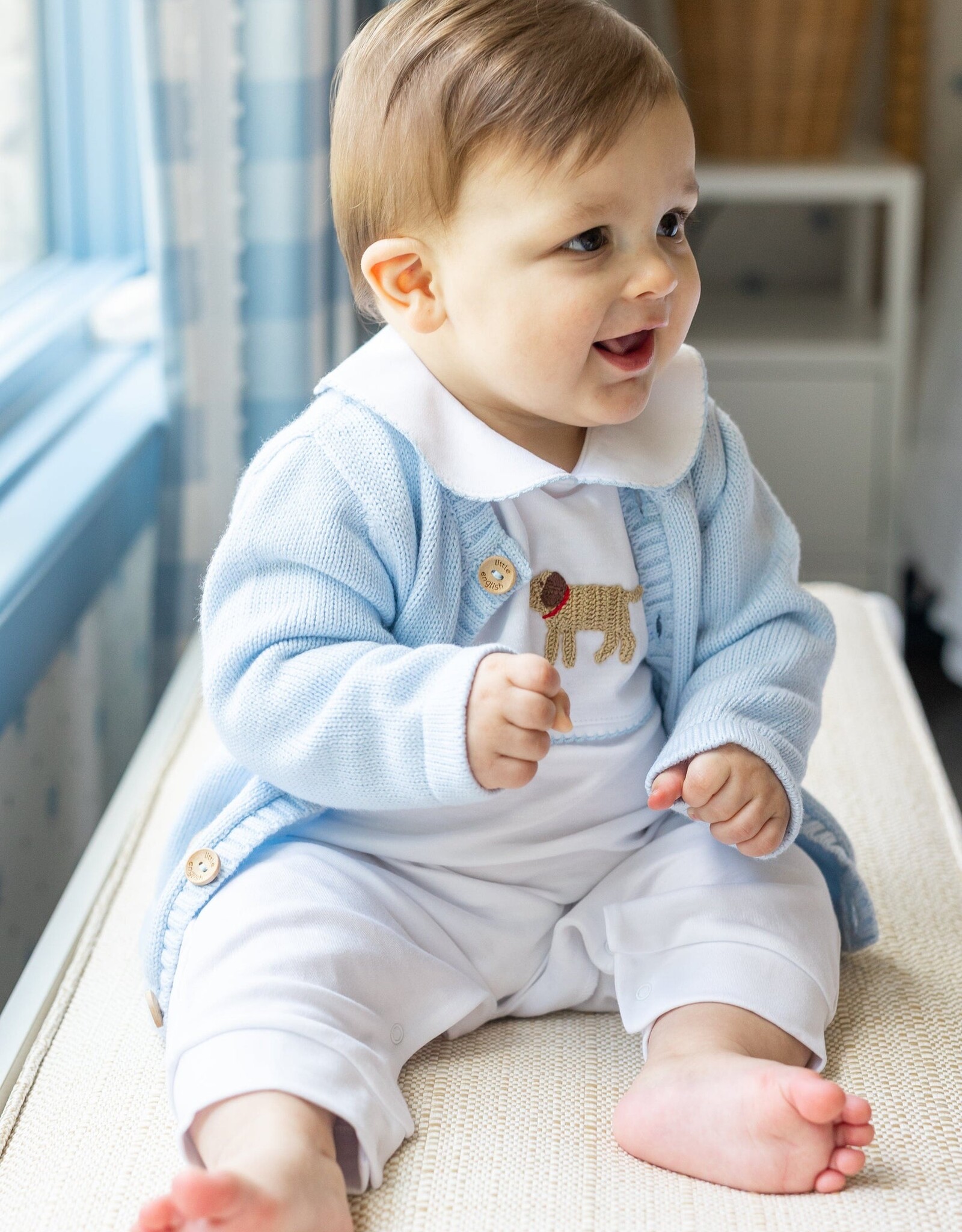 Little English LE Crochet Cardigan Boy Lab