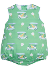 Little English LES26 Round Neck Bubble Blue Paws on Par