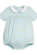 Little English LES26 Pleated Peter Pan Bubble Greenview Stripe