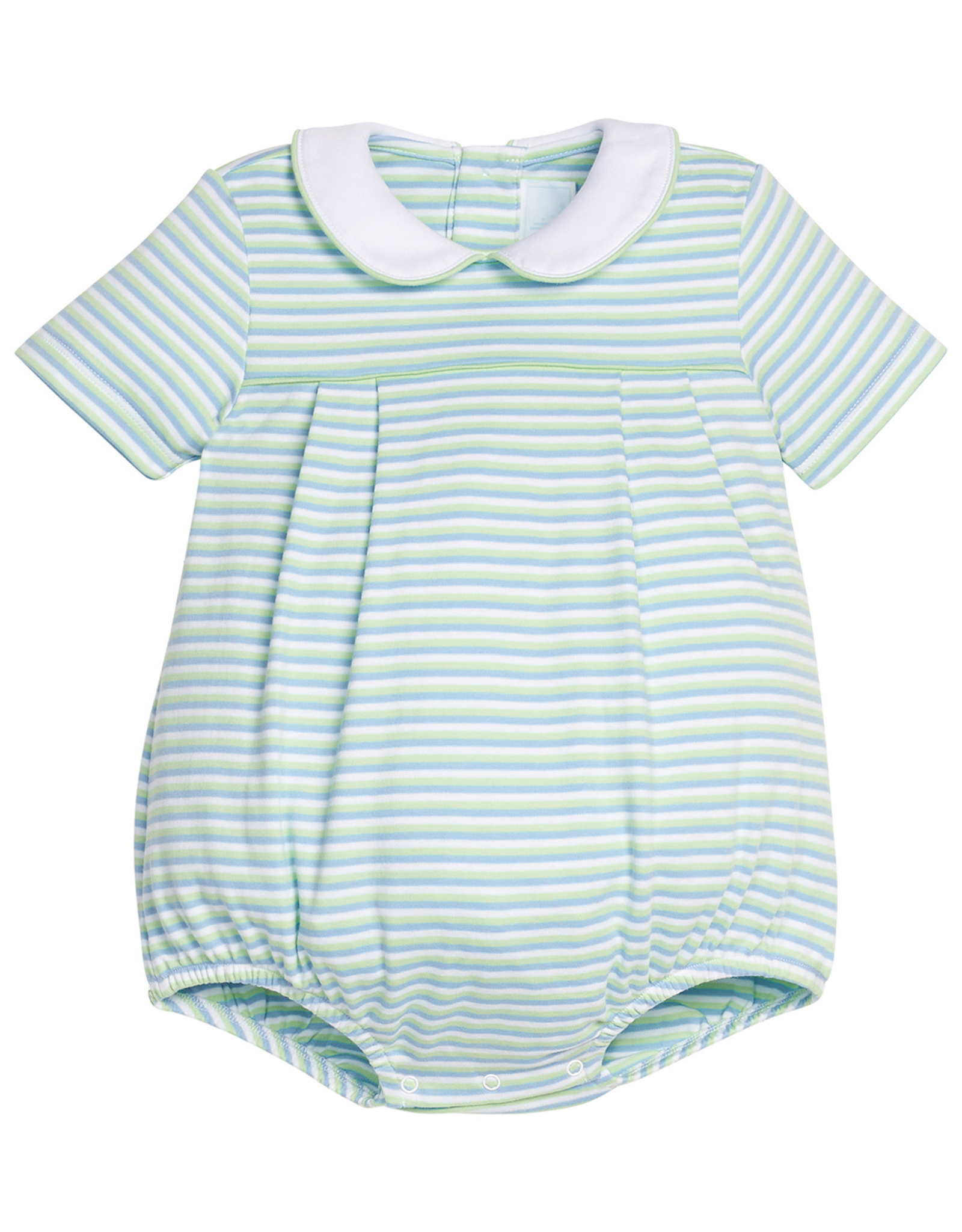 Little English LES26 Pleated Peter Pan Bubble Greenview Stripe