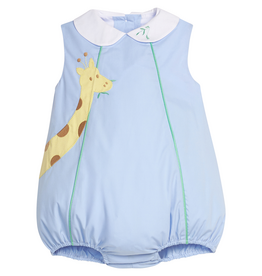 Little English (Size 9M) Apron Bubble BLUE Giraffe