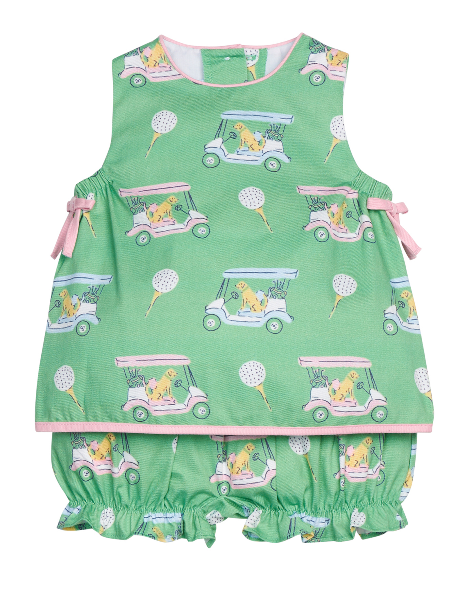 Little English LES26 Lily Bloomer Set Pink Paws on Par