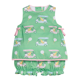 Little English Lily Bloomer Set Pink Paws on Par