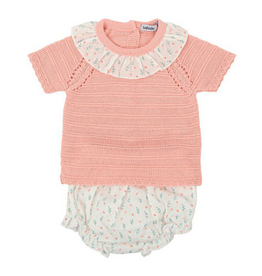 Babidu Tiny Roses Floral Knitted Set