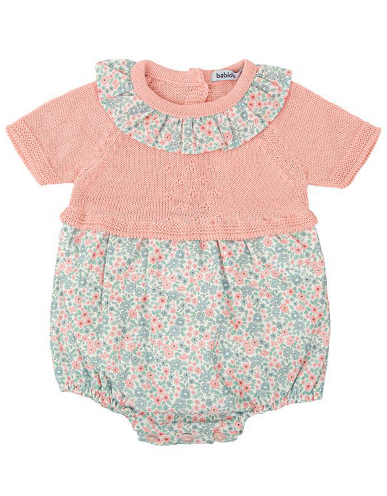 Babidu 31327 Pink/Green Floral Knitted Set