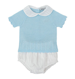 Babidu Blue/White Knitted Set