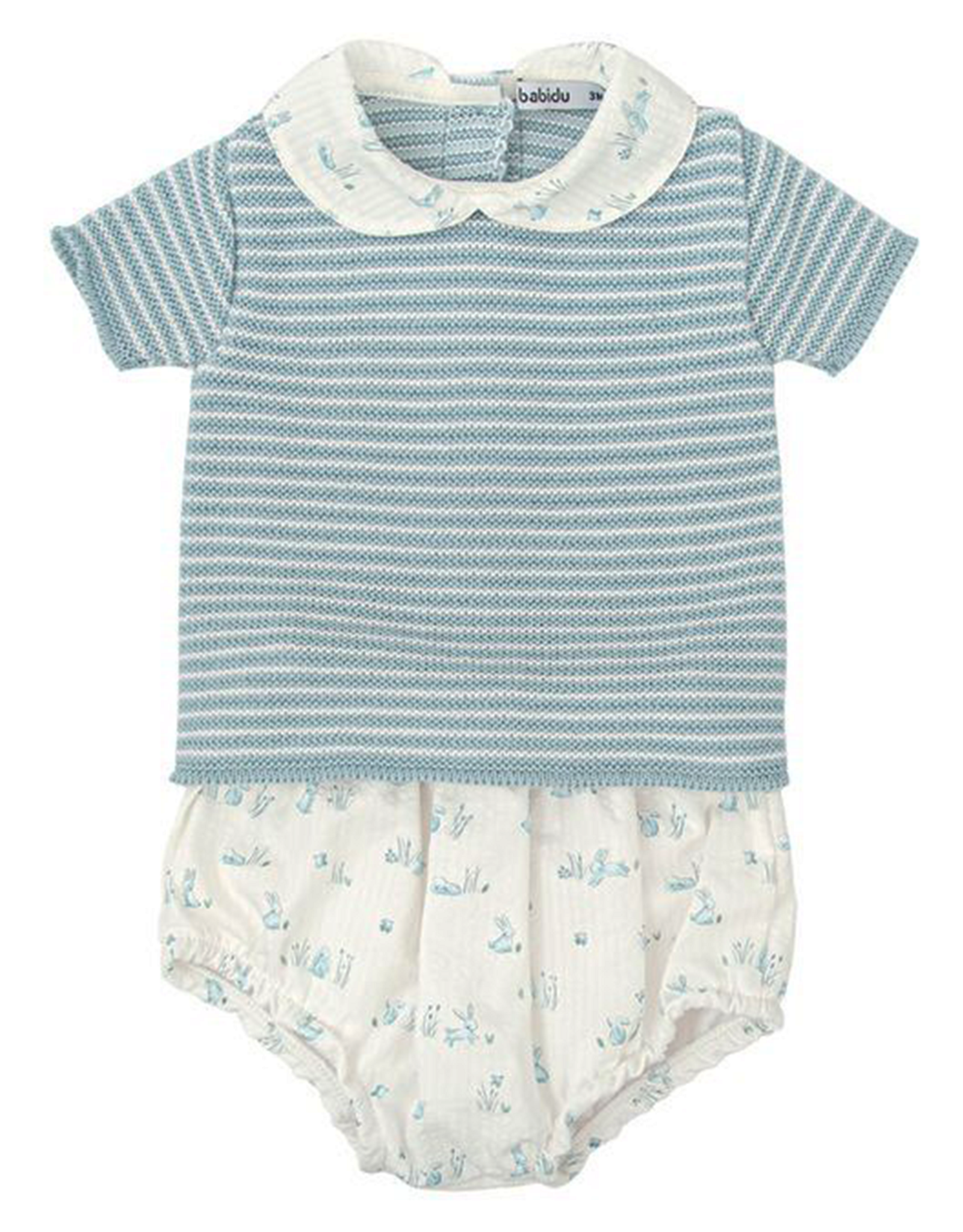 Babidu 42324 Blue Bunny Knitted Set