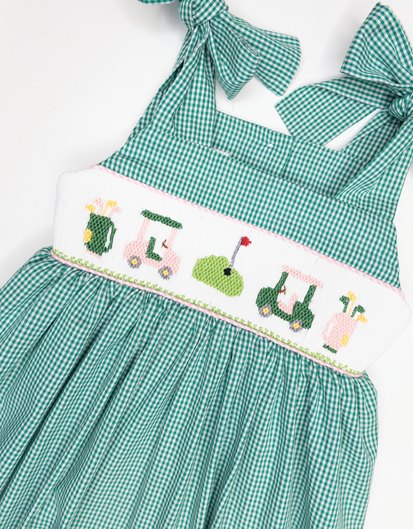 Lulu Bebe LBS26 Gigi Golf Smocked Bubble