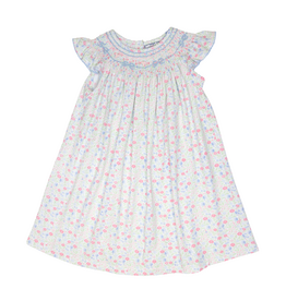 Three Sisters In Full Bloom Knit Smocked Dress