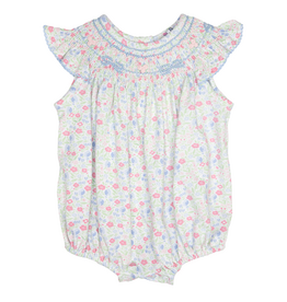 Three Sisters In Full Bloom Knit Smocked Bubble