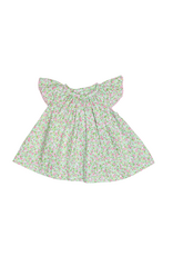 Petit Ami Smocked Doll Dress Mint Floral