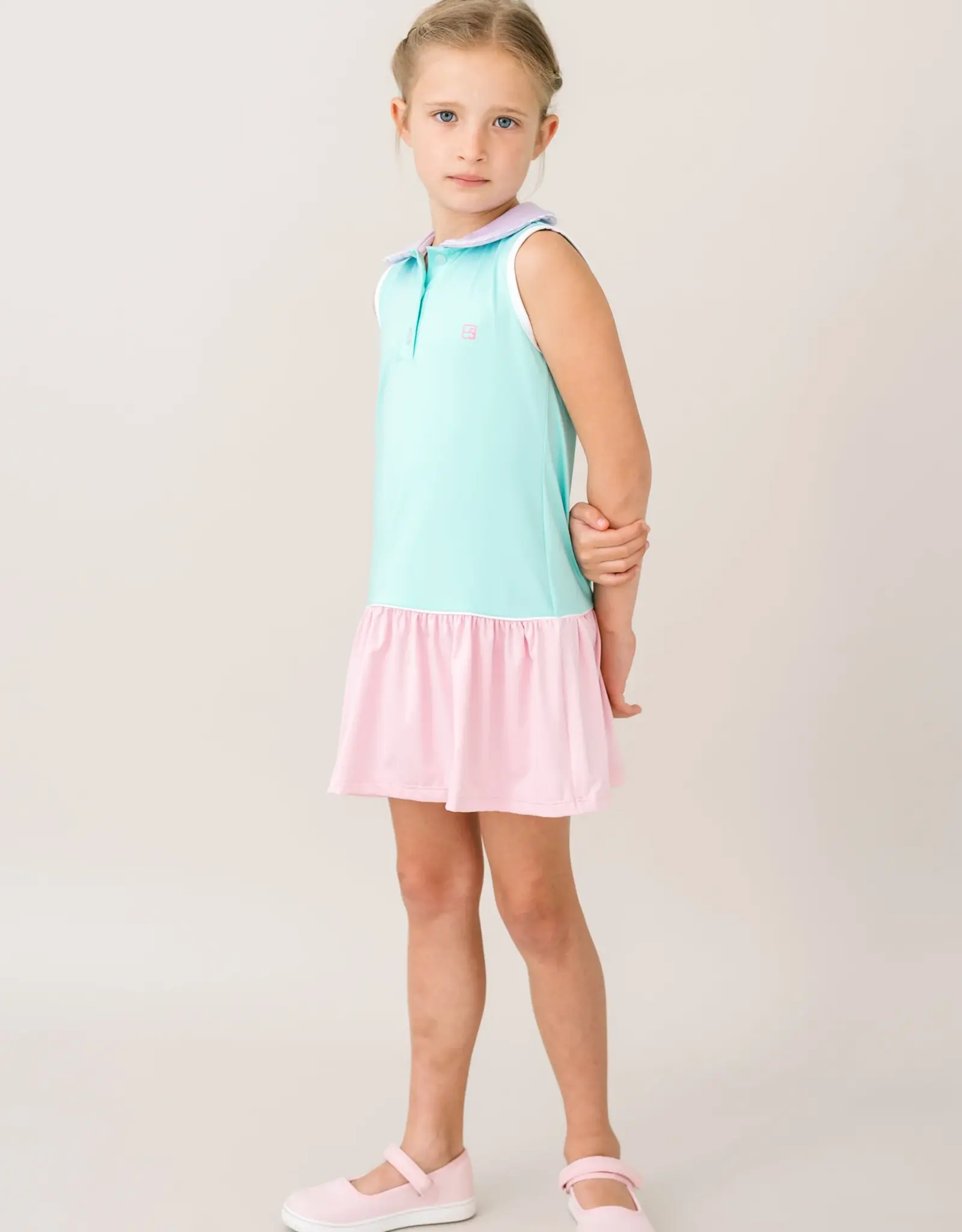 Set Athleisure Darla Dropwaist Dress Turquoise/Pink/Purple