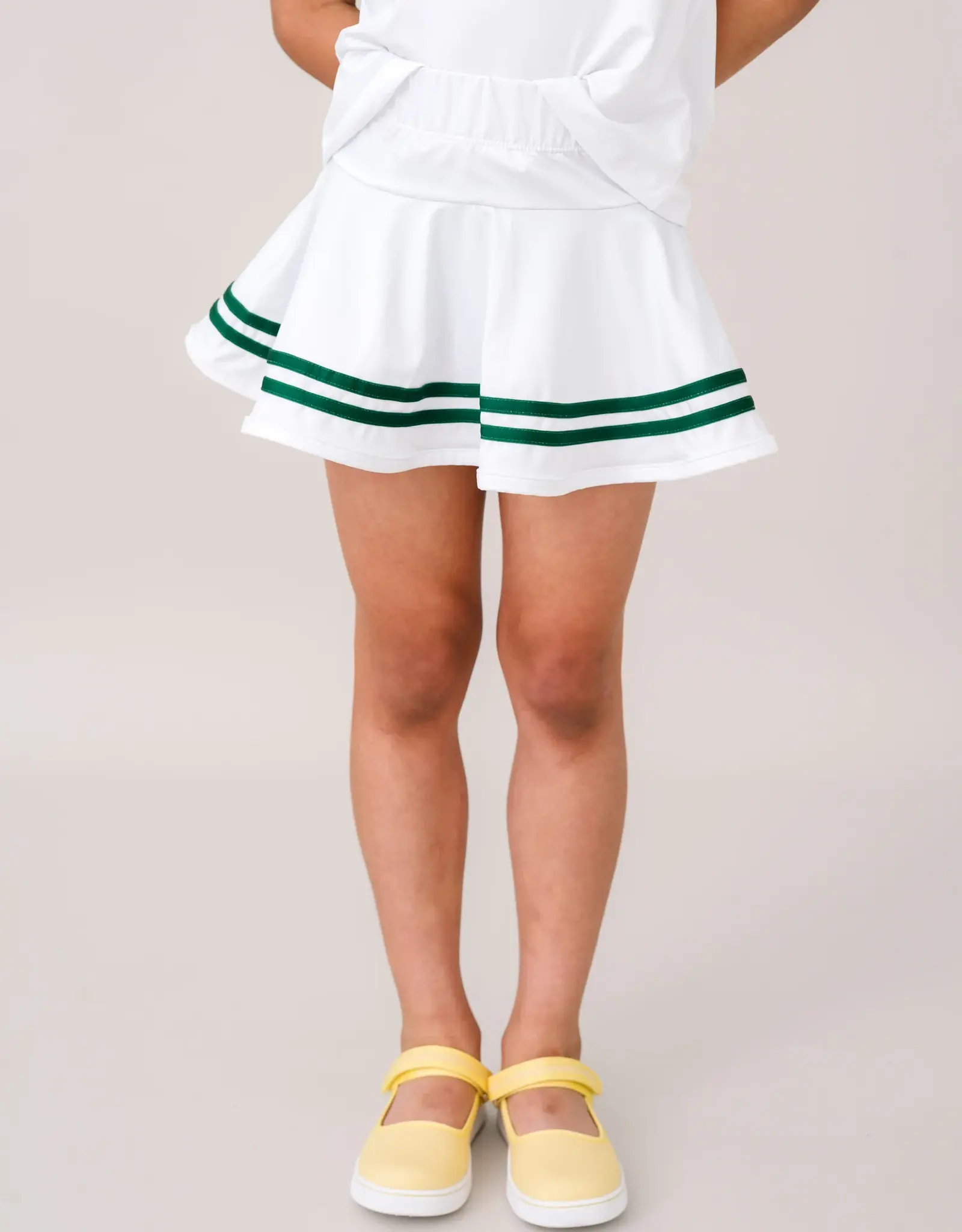 Set Athleisure Callie Skort Pure Coconut/Augusta Green