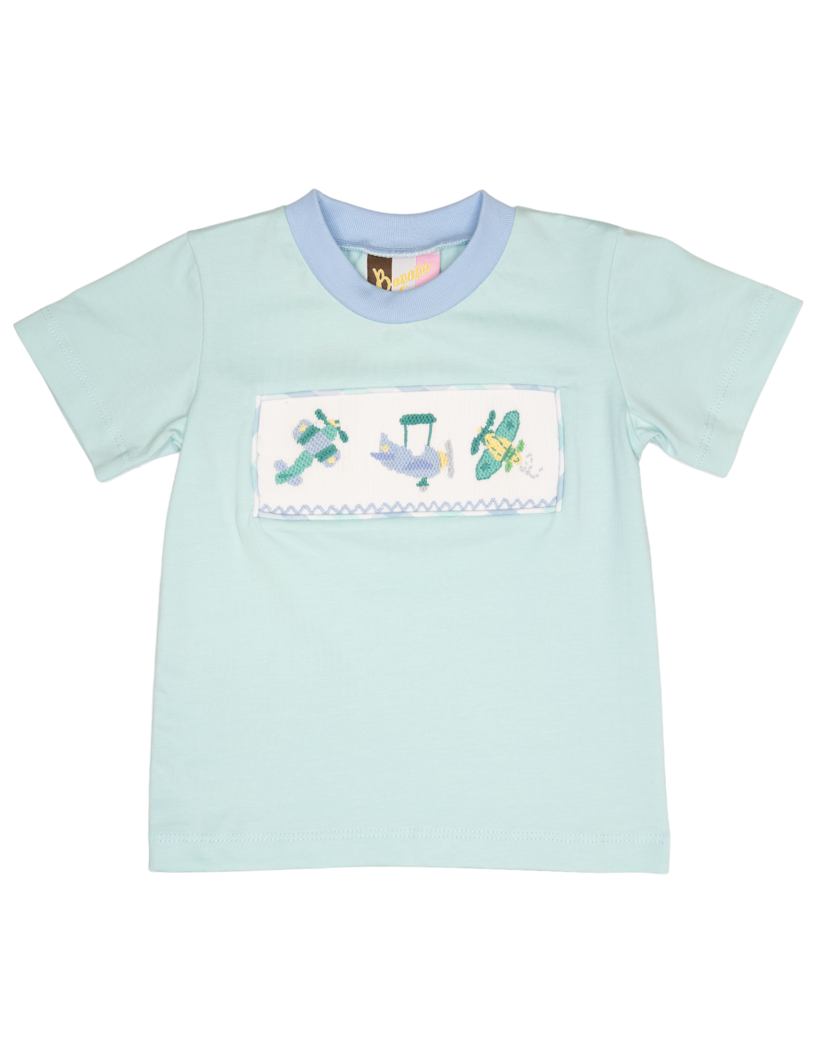Banana Split 238 Airplane Smocked Shirt