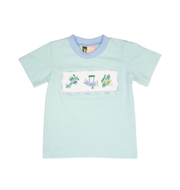 Banana Split Airplane Smocked Shirt Size 4T