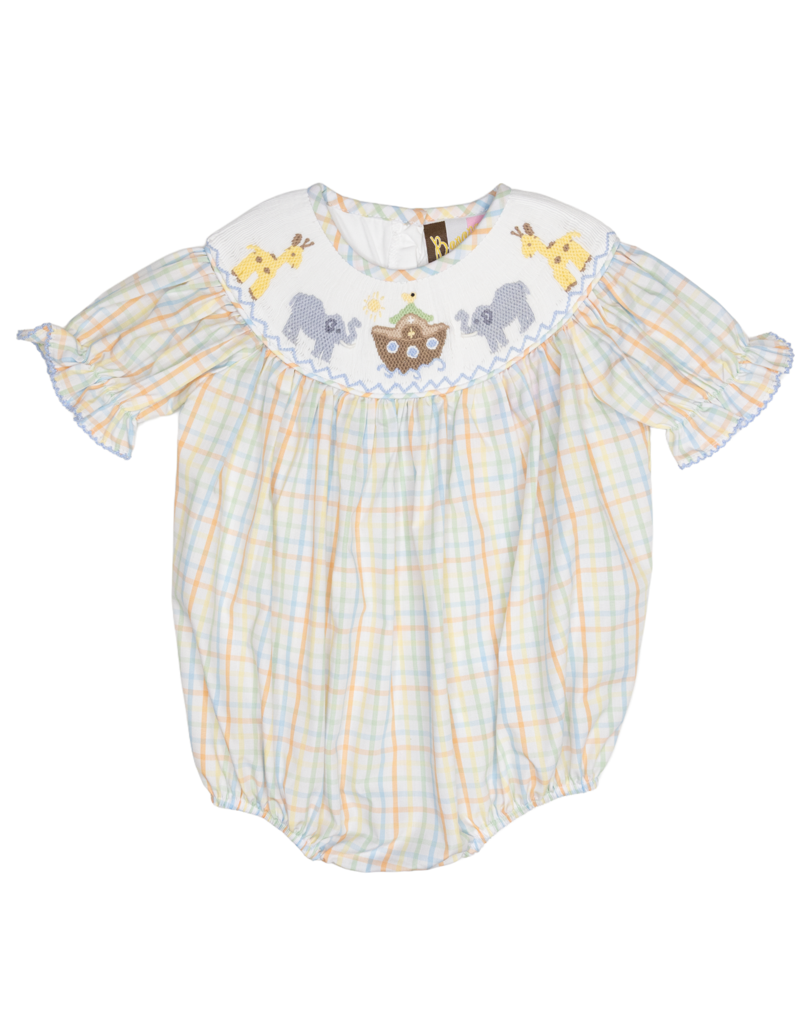 Banana Split 207 Noah Ark GIRL Smocked Bubble