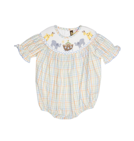 Banana Split Noah Ark GIRL Smocked Bubble