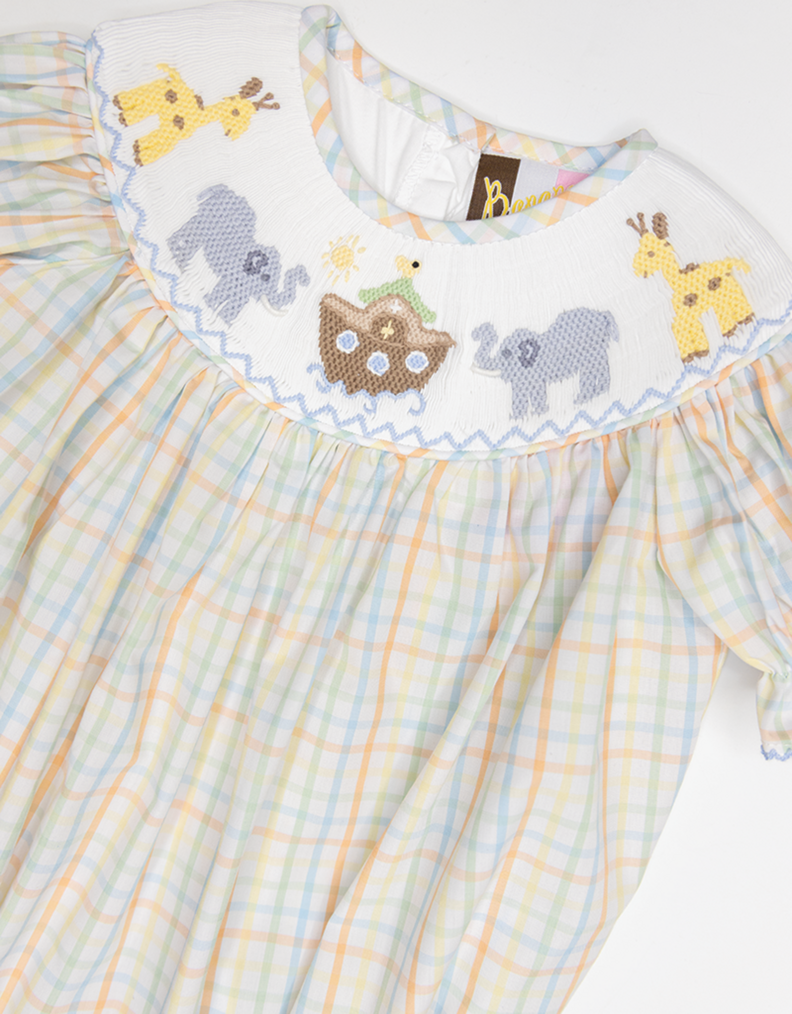Banana Split 207 Noah Ark GIRL Smocked Bubble