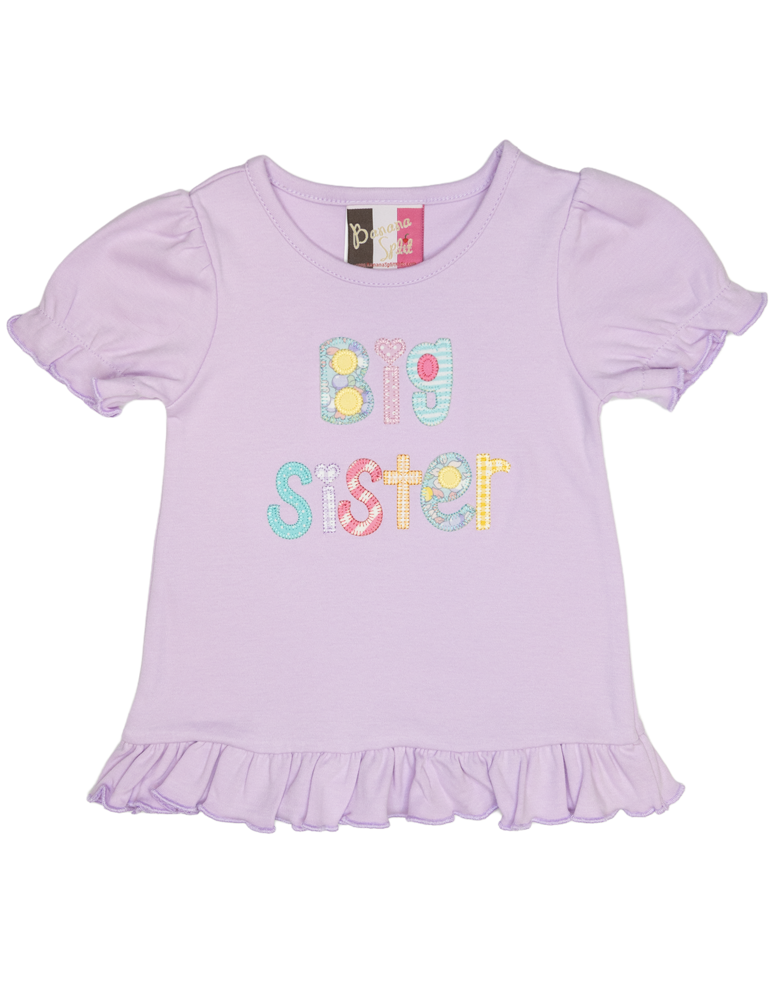 Banana Split 323 Big Sister Applique Shirt