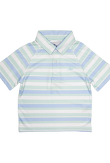 South Bound SBound Polo 4228 Blue/Green Stripe
