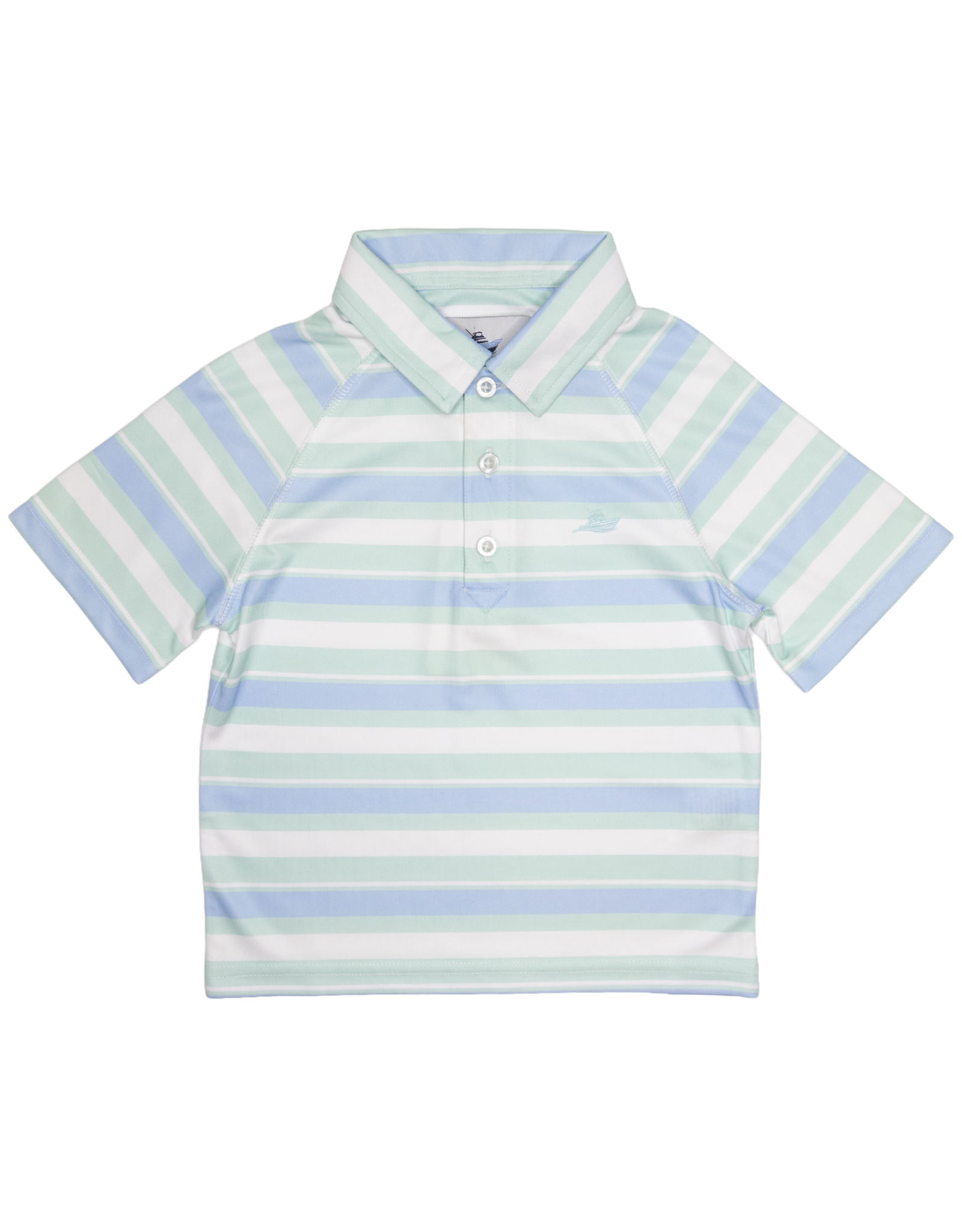 South Bound SBound Polo 4228 Blue/Green Stripe