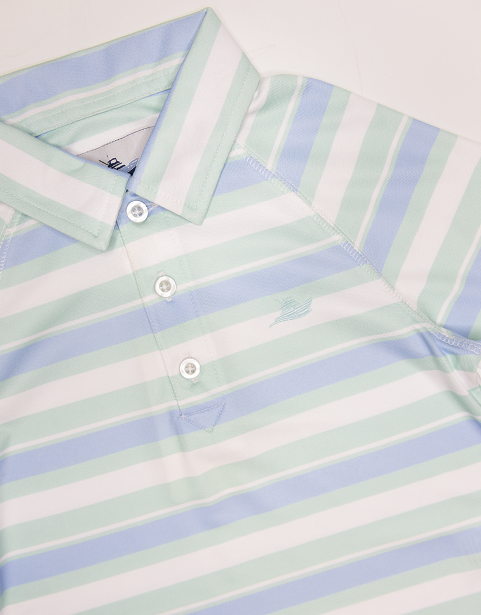South Bound SBound Polo 4228 Blue/Green Stripe
